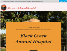 Tablet Screenshot of blackcreekanimalhospital.com